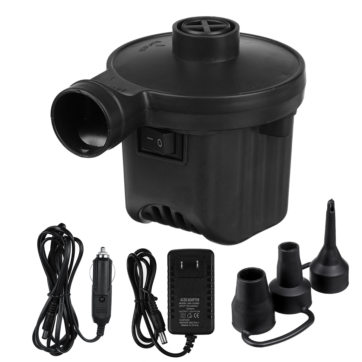 12v Dc Electric Air Pump Air Mattress Pump Quick-fill Inflator Deflato 