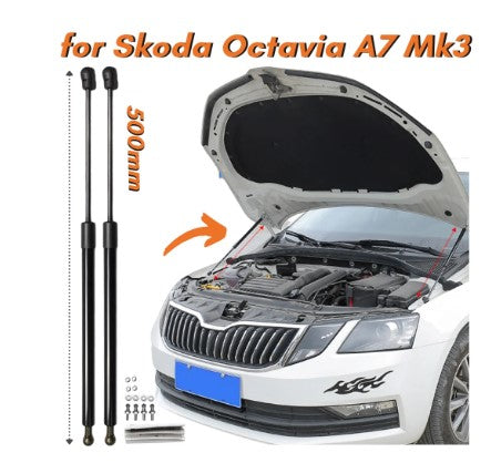 Skoda Octavia A7 MK3 2012-2020 Car-Styling Refit Front Bonnet Hood Carbon Fiber Gas Lift Strut Bars Spring Support