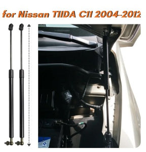 Carbon Fiber Hood Struts for Nissan TIIDA C11 1st Sedan 2004-2012 Front Bonnet Lift Supports Shock Absorber Gas Springs