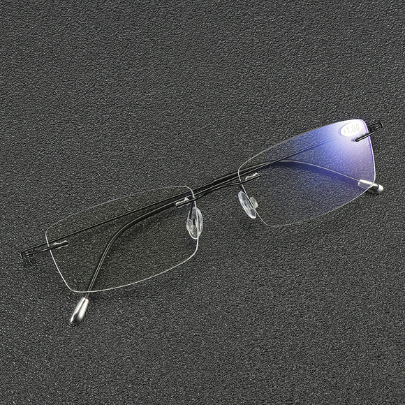 BRAODISION Super Light Presbyopic Reading Glasses Flexible Titanium Frame HD Coated Resin Lens