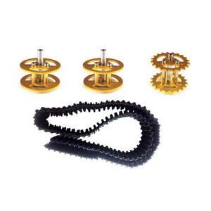 2Pcs Golden Driving Wheels + Bearing Wheels + Plastic Track Set Accessory For Robot Car Chassis