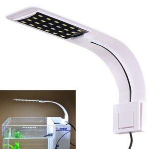 10W 5730 24 LED Aquarium Light Clip Fish Tank Lamp White:Blue 5:1 AC220V