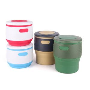 Silicone Folding Retractable Mug Collapsible Coffee Cup Outdoor Hiking Travel