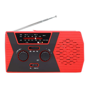 Emergency NOAA Solar Hand Crank Weather Radio AM FM LED Flashlight SOS USB 2000mAh Power Bank