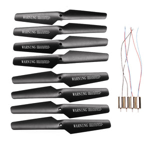 Syma X5SC X5SW RC Quadcopter Spare Parts 8PCS Black Propeller 2CW+2CCW Motor