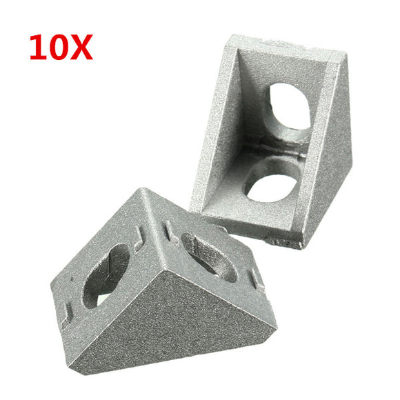 Suleve AJ20 Aluminium Angle Corner Joint 20x20mm Right Angle Bracket Furniture Fittings 10pcs