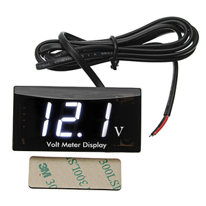 DC8-16V White LED Digital Display Waterproof Voltage Tester Car Voltmeter