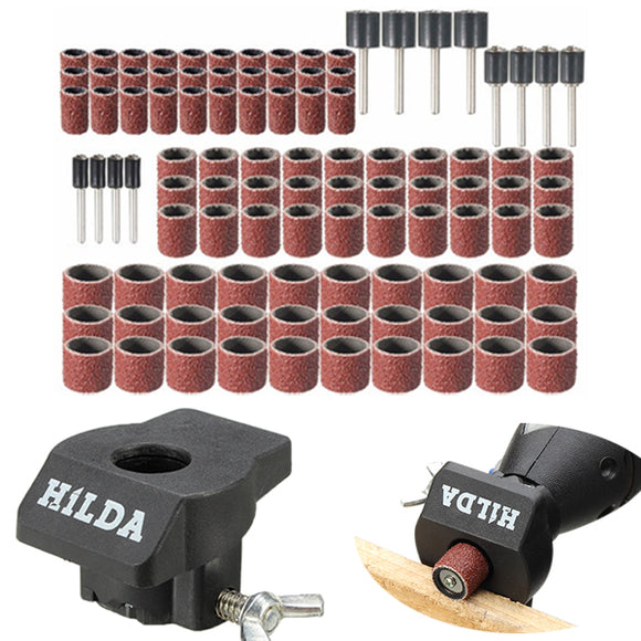 102pcs 80 Grit Sanding Drum Kit with Sanding and Grinding Guide Attachment Locator Positioner