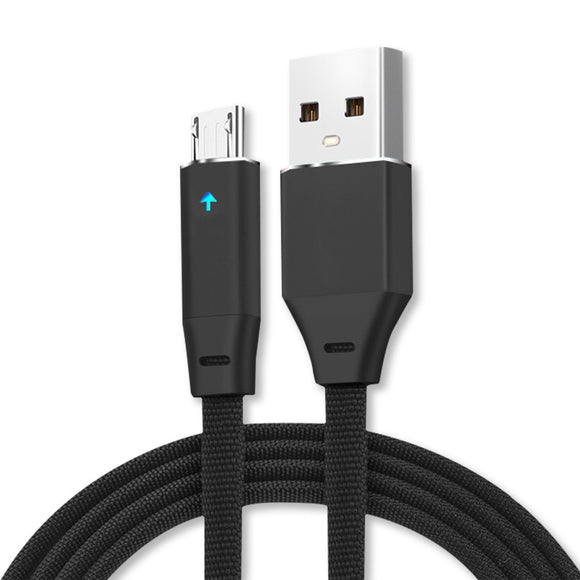 Bakeey Micro USB Cable 2.4A Breathing Light Nylon Fast Charge Data Cable for Samsung Xiaomi