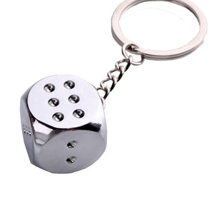 Dice Pendant Key Chain Creative Metal Keychains For Car Key Door Key