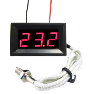 Red LED DC 12V Digital Thermocouple Thermometer Temperature meter 0~999C with Probe