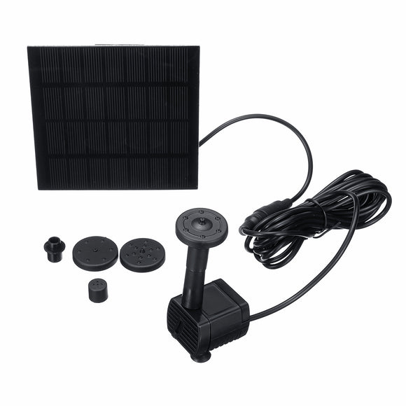 7V 1.4W Solar Panel Powered Fountain 180L/H Submersible Water Pump Pond Kit Garden Pond