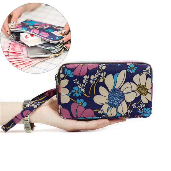 Women Portable Large Capacity Water-proof Handbag Storage Pouch for Mobile Phone under 6.0 inch