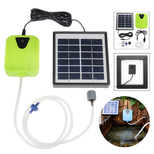 2.5W Oxygenator Air Pump Outdoor Solar Power Pond Aquarium Fish Tank Pool Pump