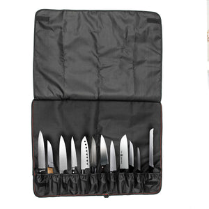 12 Pocket Knife Roll Bag For Chefs Holds 12 Knives Portable Chef Knife Case 50X18cm