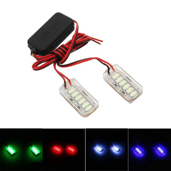 LED Motorcycle Laser Fog Light Anti Collision Tail Auto Brake Warning Lights Parking Lamp