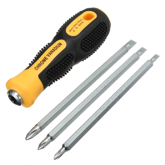 R'DEER 3 in 1 Skid Resistance Dual Purpose Screwdriver Straight Cross-Screwdriver Tool