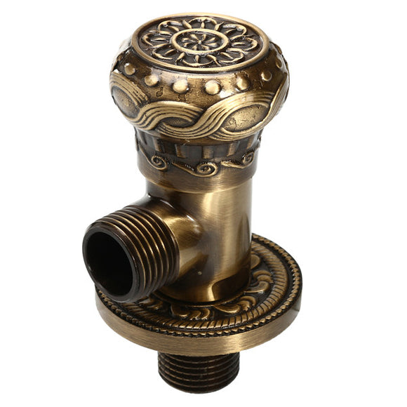 G1/2 Angle Stop Valve Triangular Brass Water Valve Wall Type Valves