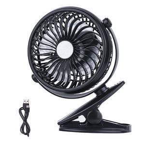 Vvcare BC-SF001 Clip On Fan USB Clip Desk Personal Fan 360 Rotatable Fans for Baby Stroller Home