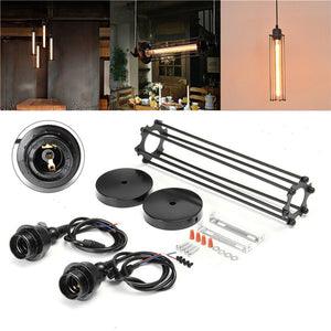 Double Headed Industrial Retro Vintage Pendant Lamp Kitchen Bar Hanging Ceiling Light AC110-240V