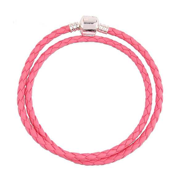 Unisex Charm PU Leather Trendy Cord Bracelet Handmade Jewelry Gift