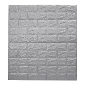 Large 3D Waterproof Tile Brick Wall Sticker Self-adhesive Foam Panel 70*77cm House Decor