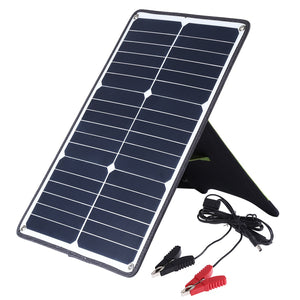 HAWEEL 20W Waterproof Solar Charging Panel Solar Panel with Tiger Clip Support Fast Charging Connected in Series