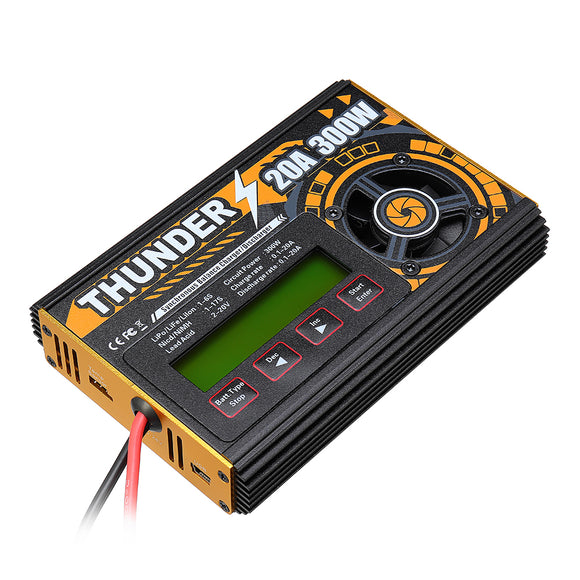 HOTA Thunder 0620 300W 20A DC Balance Charger Discharger For LiPo NiCd PB Battery