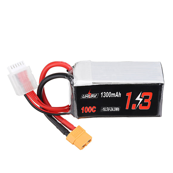 URUAV 18.5V 1300mAh 100C 5S Lipo Battery XT60 Plug for FPV Racing Drone