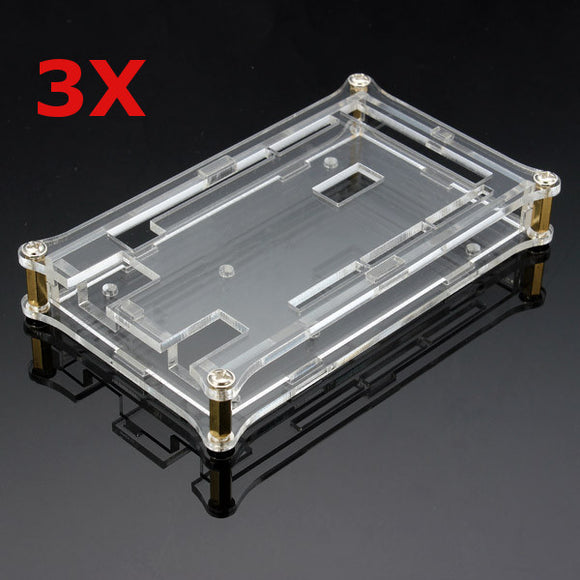 3pcs Transparent Acrylic Shell For Arduino MEGA2560 R3 Module Case