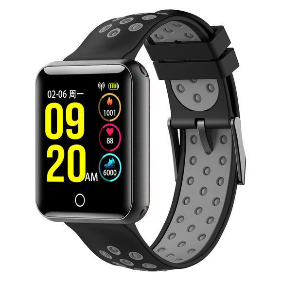 Bakeey Q18 1.54 inch Color Screen IP68 Waterproof Heart Rate Blood Presure Monitor Smart Wristband