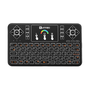 SUNNZO Q9 Air Mouse Russian Version Wireless Colorful Backlit 2.4GHz Touchpad Mini Keyboard