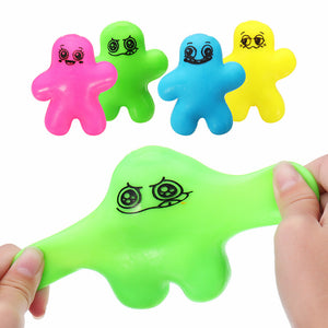 Cute Squeeze Man Squishy Stretchy Doll 10cm Stress Reliever Decompress Gift Decor Toy