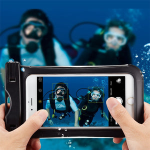 Universal IPX8 Waterproof Clear Touch Screen Phone Case Under Water Dry Bag for Phone under 6 inches