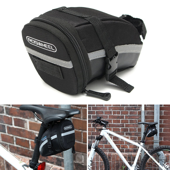 ROSWHEEL 1.2L Black Bicycle Cycling Seat Saddle Bag MTB Mountain Bike Road