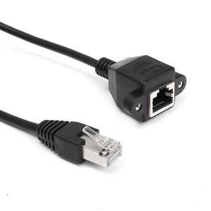 0.3-3m RJ45 Cable Male to Female Screw Panel Mount Ethernet LAN Network Extension Cable