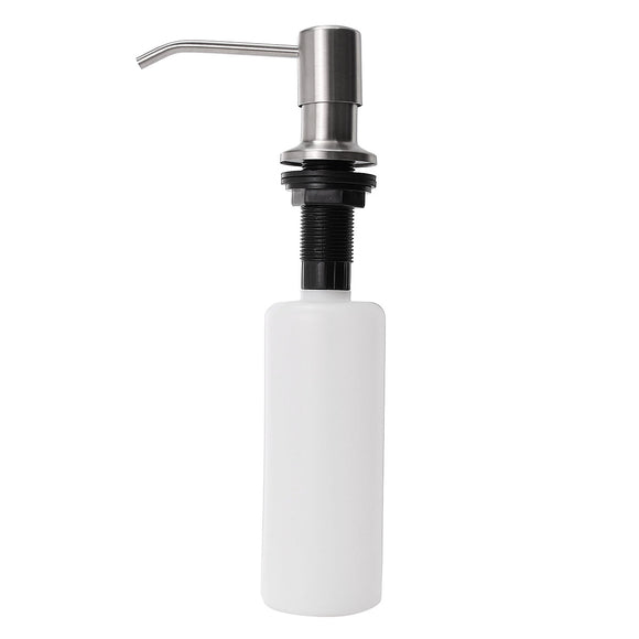 Stainless Steel Press Soap Dispenser Hair Shampoo Liquid Bathroom Shower Body Lotion Container