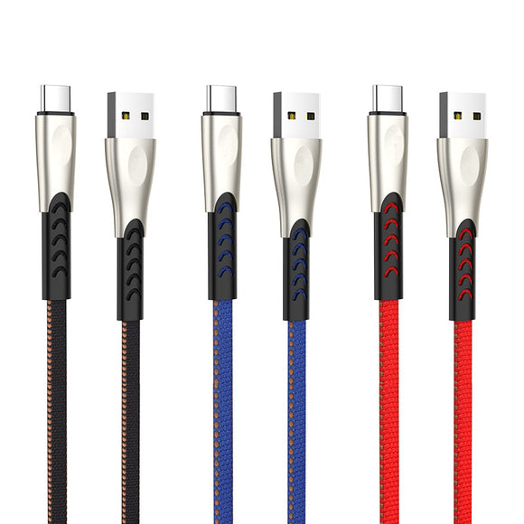 Bakeey Woven Cloth 1.2M 2.4A Type-C Micro USB Fast Charging Data Cable for Samsung Xiaomi Huawei