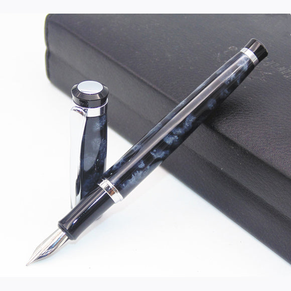 BAOER 508 Snow White and Black Polished Senior gifts Medium Nib Medium Nib Fountain Pen