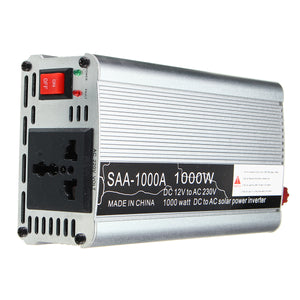 Solar Power Inverter 1000W Peak 12V DC To 220V AC Modified Sine Wave Converter