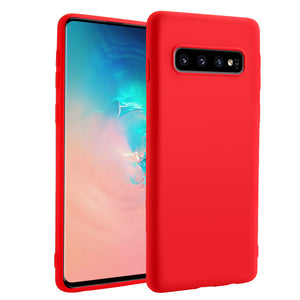 Bakeey Liquid Silicone Rubber Protective Case For Samsung Galaxy S10e/S10/S10 Plus Anti Fingerprint Soft Back Cover