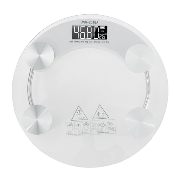 Digital Body Scale 180KG LCD Glass Weight Scales Bathroom Gym Electronic Scale