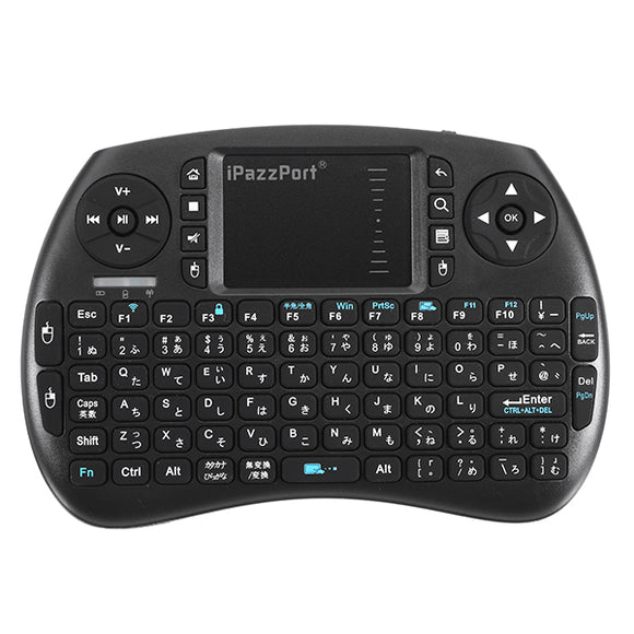 Ipazzport KP-810-21SD Japanese 2.4G Wireless Mini Keyboard Touchpad Airmouse