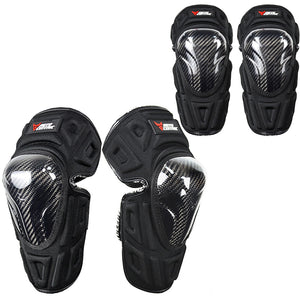 MOTOCENTRIC 4PCS Motorcycle Elbow Pads Carbon Fiber Hard Shell Motocross  Racing Elbow and Knee Pads Protector Guard Armors Set Riding Protection