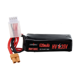 URUAV 11.4V 620mAh 50C/100C 3S HV 4.35V Lipo Battery XT30 Plug for 4 Axis UAV RC Quadcopter