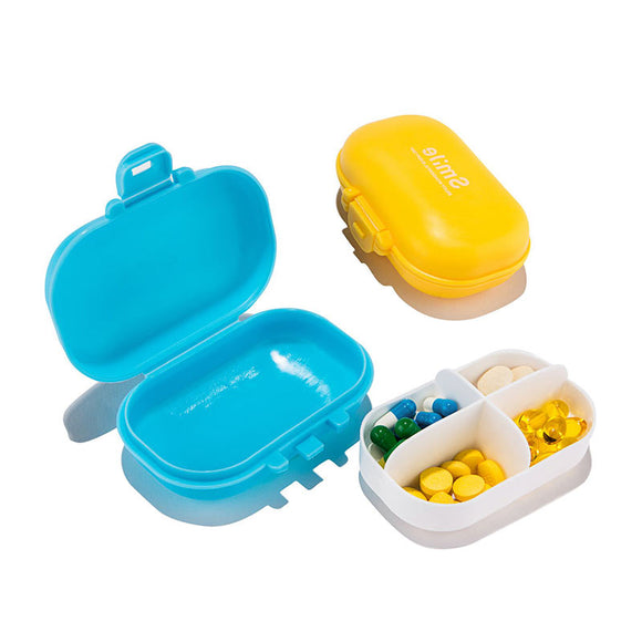 Honana HN-PB011 4 Compartments Pill Organizer Portable Travel Pill Case Daily Medicine Box