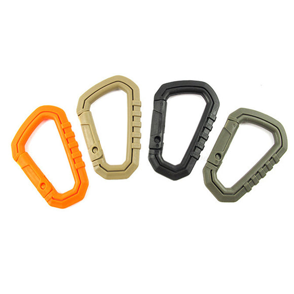 Plastic Light Weight Carabiner Quickdraw Keychain Backpack Hanging Buckle EDC Tool