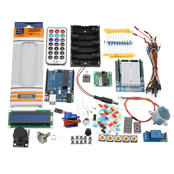 Uno R3 Starter Basic Kit LCD1602 Breadboard Prototype Shield For Arduino Beginner