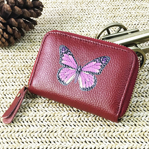 Women Genuine Leather Classic Brief Coin Purse & Card Holder