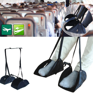 IPRee Portable Travel Airplane Foot Pad Adjustable Train Flight Stand Footrest Hammock